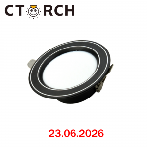 Լուսատու ներքին կլոր, դաուն Մուն, սև+արծաթ 5W, CCT, 3000K-6500K CTORCH