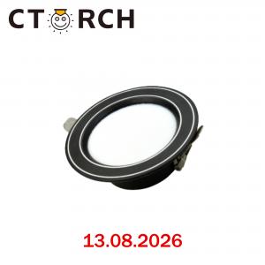 Լուսատու ներքին կլոր, դաուն Մուն, սև+արծաթ 5W, CCT, 3000K-6500K CTORCH