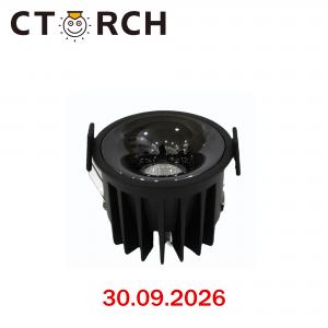 Լուսատու ներկառուցվող դաուն սև+ոսկի CCT 7-12W