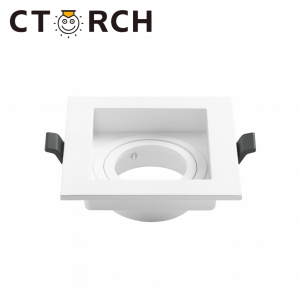 Կաղապար լամպի, ներքին պլաստմասից, 1 տեղ քառակուսի,  ներառյալ MR16 կոթառ CTORCH