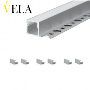 Պրոֆիլ ալյումինից ներքին 12.3x9.1x3000մմ ներքին անկյուն գիպսաստվարաթղթի, լուս. Ժապավենի, արծաթ VELA  6 խցան