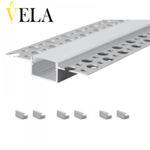 Պրոֆիլ ալյումինից ներքին գիպսաստվարաթղթի, լուս. Ժապավենի, արծաթ VELA