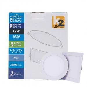 Լամպ LED 12W 3000K K2 քառակուսի KLD-412 3182
