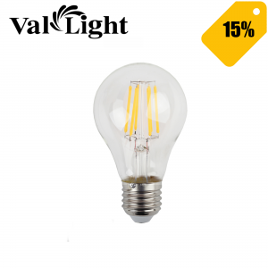 Լամպ լուսադիոդ A60 բալբ ֆիլամեն VALLIGHT 10W, E27, 2700K