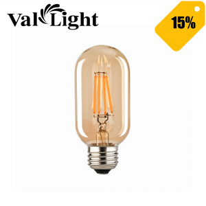Լամպ լուսադիոդ T45 բալբ ֆիլամեն մգեցված VALLIGHT 4W, E27, 2700K