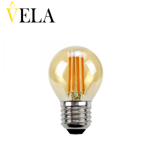 Լամպ G45x82 բալբ ֆիլամեն մգեցված VELA 6W, E27, 2700K, 600Lm