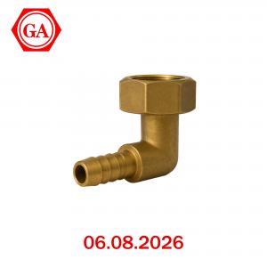 Կցամաս շտուցեր անկյուն լատունից  GA Փ10*F1/2