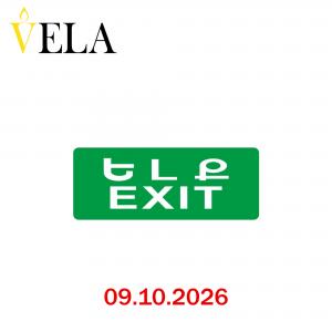 Sign with emergency light, double-sided, right and left output, with hanger 3W