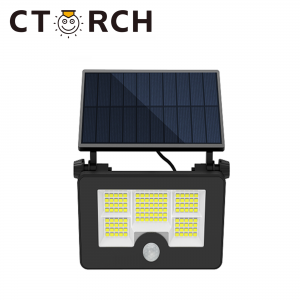 Լուսատու լուսադիոդ արևային պատի, շարժման ցուցիչ 1*122 կետ, 6500K, 1200LM, IP64 CTORCH