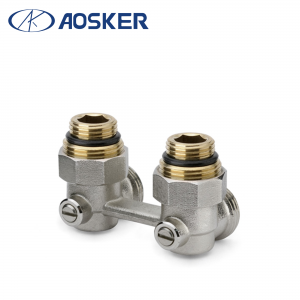 Փական լատունից մարտկոցի, երկակի ներքևի միացում M3/4*(FH3/4*Փ16մմ կոն) AOSKER